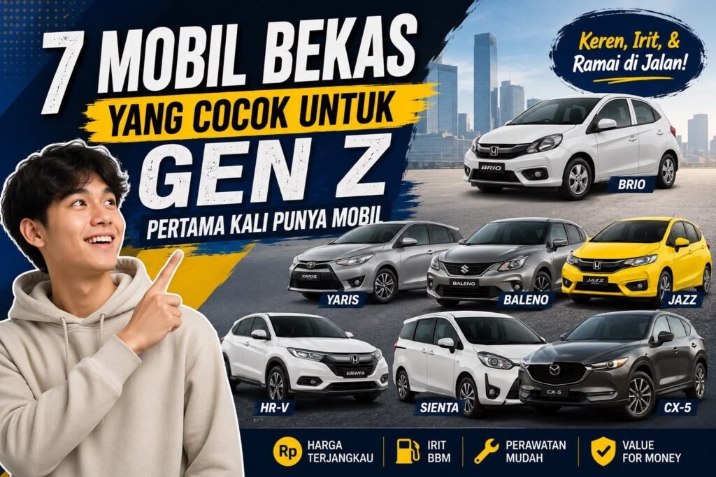 7 mobil bekas yang cocok untuk Gen Z pertama kali punya mobil